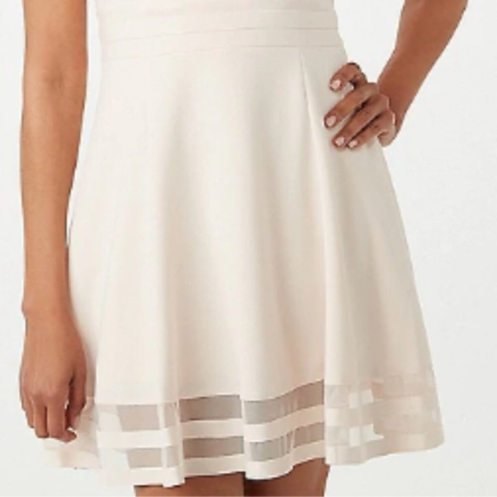 NWT Calvin Klein Fit Flare Sleeveless Dress Pink 8 - Picture 6 of 13